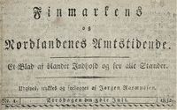 Avishodet for den første Tromsø-utgaven 3. juli 1832.