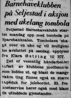 Avisklipp fra Harstad Tidende om tombola 4.11. 1961.jpg