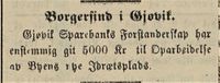 345. Avisklipp om Gjøvik i Fredriksstad Tilskuer 24.09. 1910.jpg