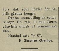 295. Avisklipp om S. Alsaker Nøstdahl 3 i Nordlys 07.08.1907.jpg