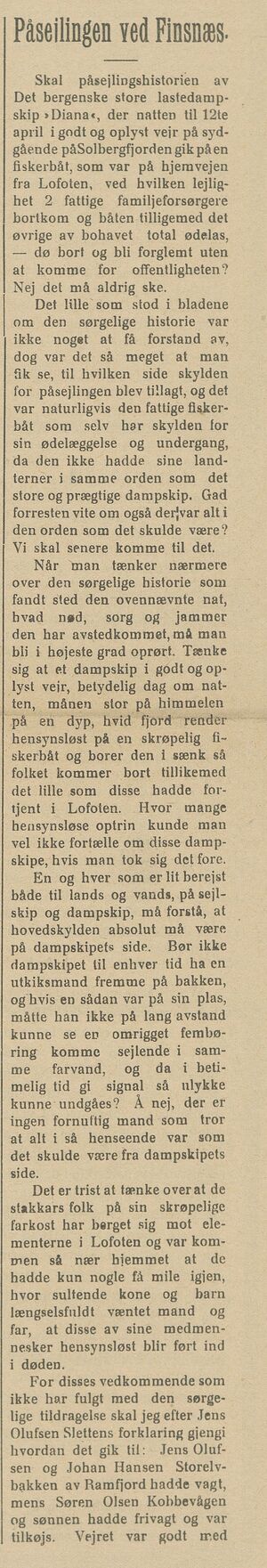 Avisklipp om forlis 1 i Nordlys 27.05.1908.jpg