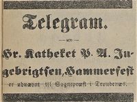 60. Avisklipp om kateket P.A. Ingebrigtsen i Tromsø Amtstidende 01.12.1889.jpg