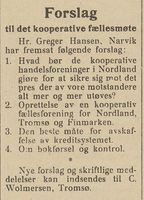 328. Avisklipp om kooperasjon fra Nordlys 25. 03. 1908.jpg