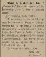 24. Avisklipp om leserinnlegg i Vardøposten fra Harstad Tidende 29.11.1900.jpg