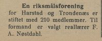 302. Avisklipp om riksmålsforening fra Nordlys 30.01.1909.jpg