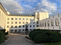 Borggården ved Bærum rådhus i august 2021. Foto: Stig Rune Pedersen