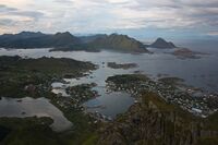 Ballstad sett fra Nonstiden (495 moh.). Foto: Kristina Johansen