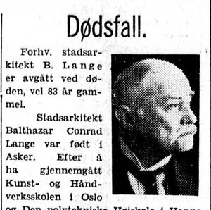 Balthazar Lange nekrolog Aftenposten 1937.jpg