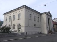 Norges Banks første bygning på Bankplassen i Oslo.