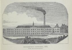 Bentse Brug i 1856. Fra Akers historie, utg. 1918.