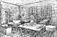 Bakstekjerring som arbeider i størhuset.