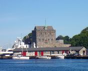 Rosenkrantztårnet er festningens ansikt mot Bergen sentrum. Foto: Kristian Hunskaar