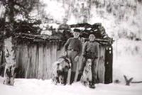 Magne Dvergsdal t.v og Atle Dvergsdal, 1956.