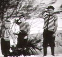 F.v.: Svein, Magnar og Atle Dvergsdal, 1956.