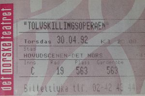 Billett Det norske teatret 1992.JPG
