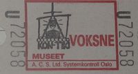 Billett fra Kon-Tik-museet fra 1990. Foto: Stig Rune Pedersen