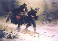 Bergsliens kanskje mest kjente bilde:«Birkebeinerne» fra 1869