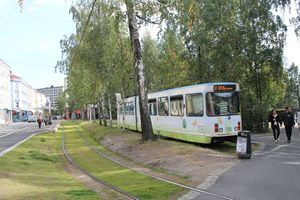 Birkelunden trikkeholdeplass i Oslo.JPG