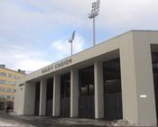 Motiv fra hovedinngangen mot Bislettgata. Foto: StigRune Pedersen (2012)