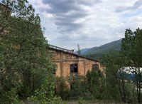 Motiv fra «Vaskeriet» ved Bjørkåsen, der man drev mineralprosessering. Foto: Magne Pedersen