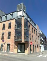 Moderne tårnarkitektur på Gjøvik, krysset Bjørnsons gate-Tordenskjolds gate