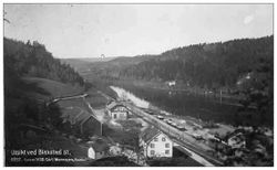 Blakstad stasjon, oversikt. Postkort. Arendalsbanens Venner