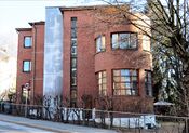 Ullevålsveien 34 i Oslo; funkisbygning oppført i 1934 som Blindemisjonens hvilehjem, arkitekt Reidar Sveaas. Foto: Stig Rune Pedersen