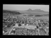 Bodø sett fra lufta på begynnelsen av 1950-tallet. Foto: Nasjonalbiblioteket