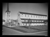 Bodø domkirke, 1957. Foto: Nasjonalbiblioteket
