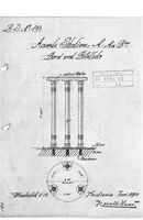 Bord for billettluke. Arkitekt Harald Kaas