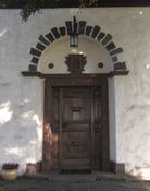 Borre kirke, inngangsparti. Foto: Stig Rune Pedersen