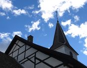 Tårn og spir, Borre kirke. Foto: Stig Rune Pedersen