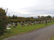 Motiv fra den nyeste delen av Borre kirkegård, mot sør. Foto: Stig Rune Pedersen