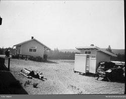 Brandvals privethus var av en enklere type. Foto: Ukjent/Jernbanemuseet