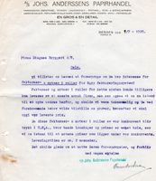 14. Brev AS Johs Anderssens papirhandel Bergen 1925.jpg