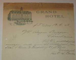 Brev fra gjest på Grand hotel 1918.JPG