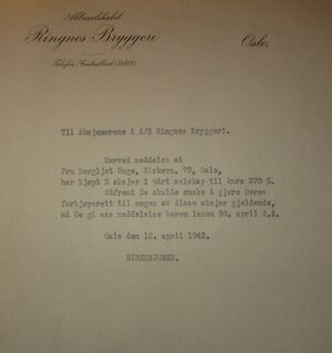 Brev til aksjonærene Ringnes 1942.JPG