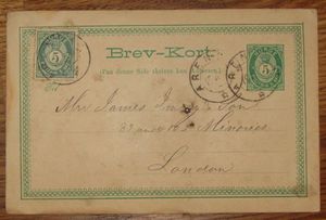 Brevkort stemplet i Arendal 1887.JPG