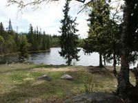 Badeplass på østsiden av vannet