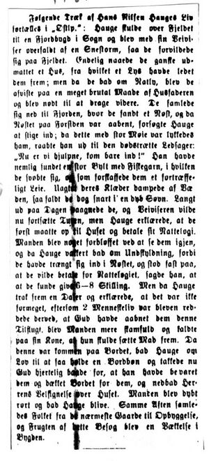 Buskeruds Blad 29 08 1886 - Hans Nielsen Hauge.jpg