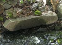 Byggebeltestein nr. 51 ligger ved Sognsvannsbekken, ved Aasmund Vinjes vei 41. Foto: Stig Rune Pedersen