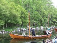 Trirøing under kappseglas i Kråksundet. Foto: Olve Utne (2011).