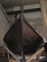 Gressetbåten utstilt i Geitbåtmuseet. Foto: Olve Utne (2011).