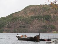 Vengbåten «Ottar» ved kai på Otnes i Valsøyfjorden i 2013. Foto: Olve Utne