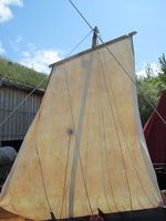 Eit typisk geitbåtsegl. Foto: Olve Utne (2015).