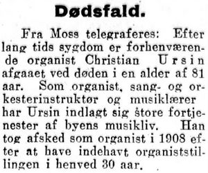 Christian Ursin, dødsfallsmelding Aftenposten s 4 20-03-1916.jpg