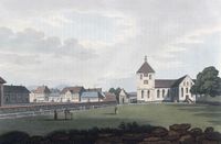 Domkirken og Stortorvet i 1800, av John William Edy