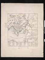 1843: Roosens kart over Christiania og nærmeste omgivelser.