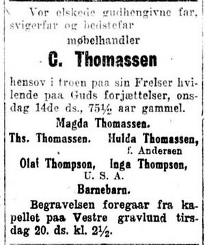 Christoffer Thomassen dødsannonse 1925.JPG