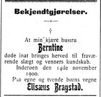 57. Dødsannonse i Indtrøndelagen 16.11. 1900.jpg